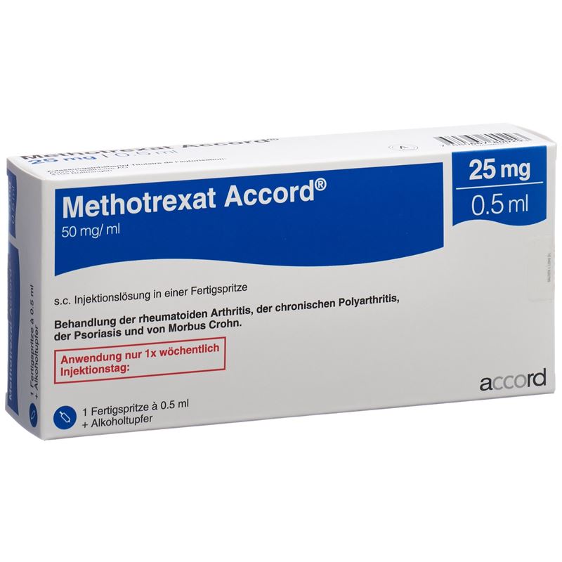 METHOTREXAT Accord 25 mg/0.5ml Fertspr 0.5 ml