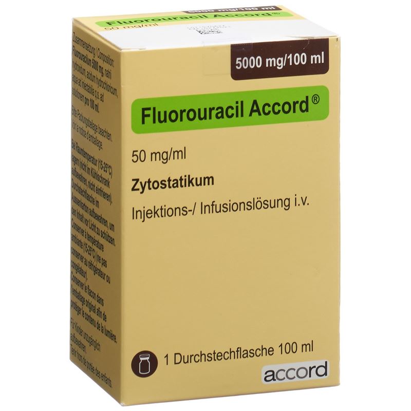 FLUOROURACIL Accord Inj Lös 5000 mg/100ml 100 ml