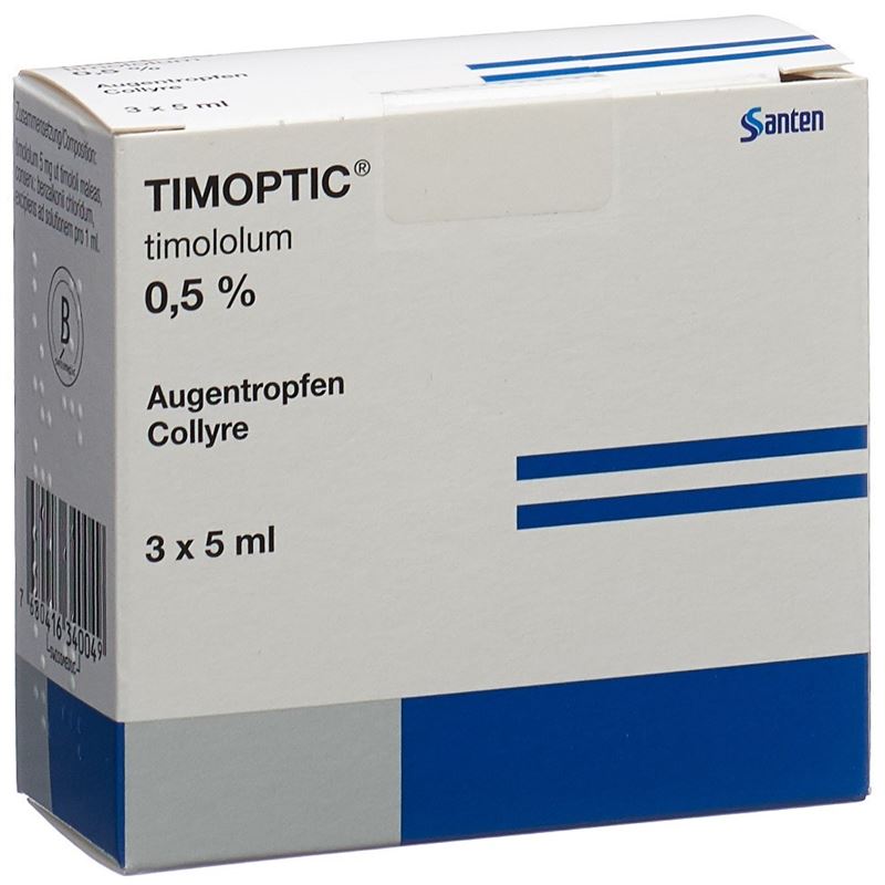 TIMOPTIC Gtt Opht 0.5 % 3 Fl 5 ml