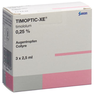 TIMOPTIC-XE Gtt Opht 0.25 % 3 Fl 2.5 ml