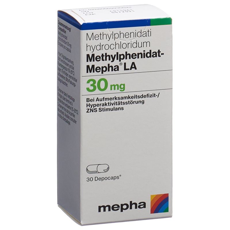 METHYLPHENIDAT Mepha LA Depocaps 30 mg Ds 30 Stk