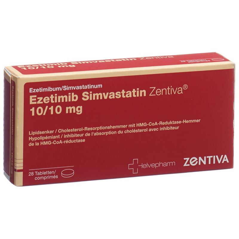 EZETIMIB SIMVASTATIN Zentiva Tabl 10/10 mg 28 Stk