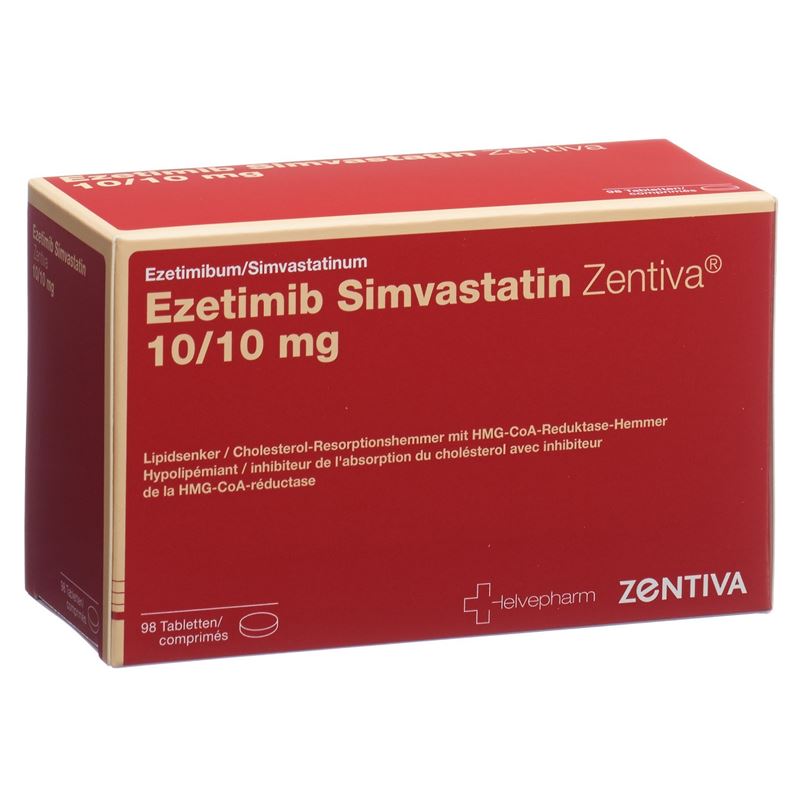 EZETIMIB SIMVASTATIN Zentiva Tabl 10/10 mg 98 Stk