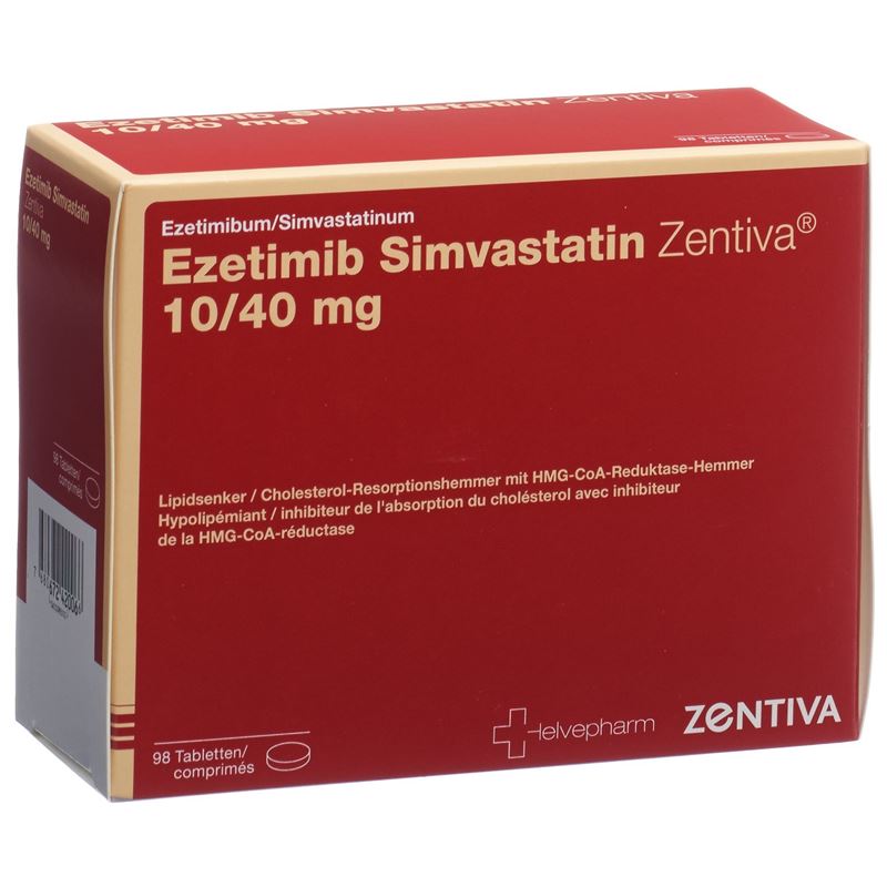 EZETIMIB SIMVASTATIN Zentiva Tabl 10/40 mg 98 Stk