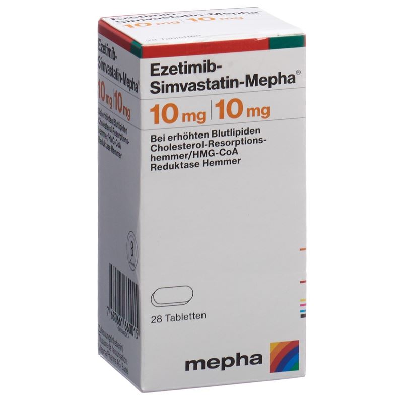 EZETIMIB-SIMVASTATIN Mepha Tabl 10/10 mg Ds 28 Stk