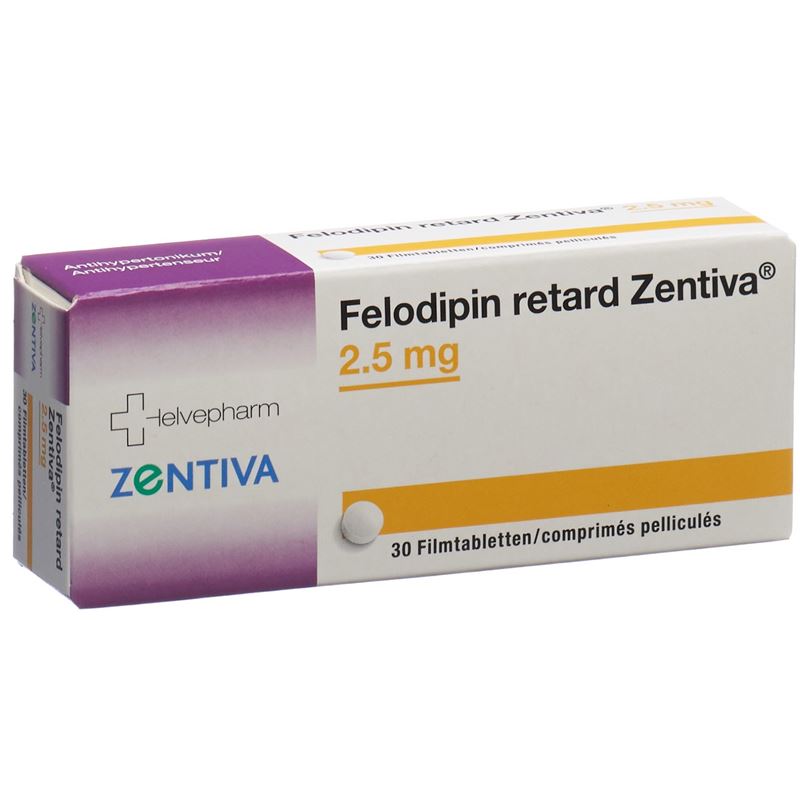 FELODIPIN retard Zentiva 2.5 mg 30 Stk