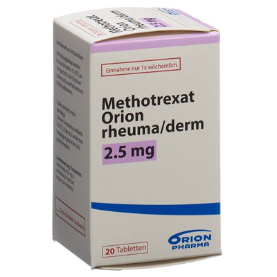 METHOTREXAT Orion rheuma/derm 2.5 mg Ds 20 Stk