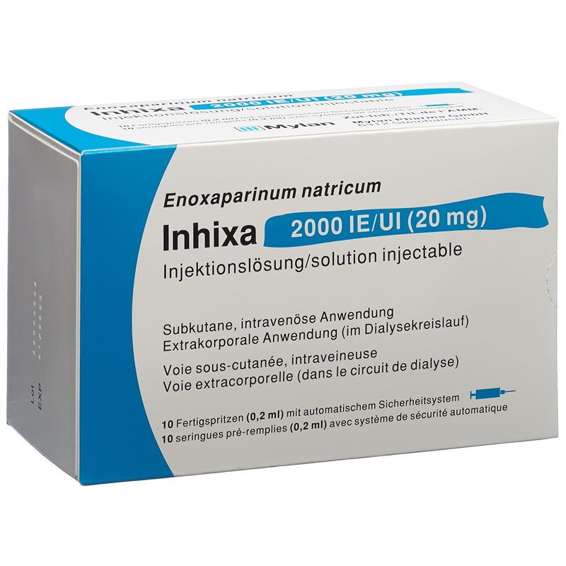 INHIXA Inj Lös 20 mg/0.2ml 10 Fertspr 0.2 ml