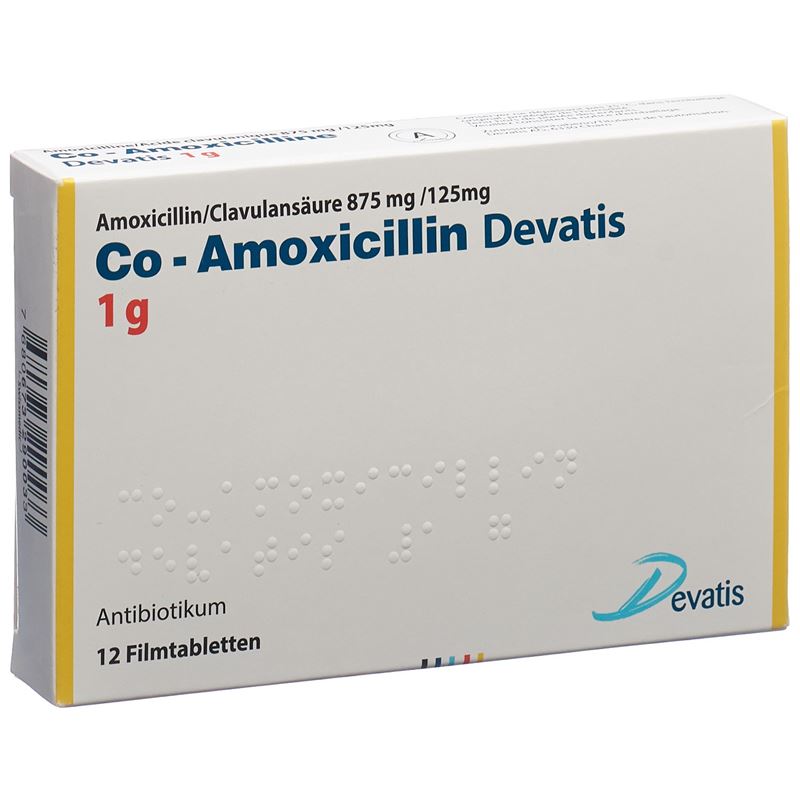 CO-AMOXICILLIN Devatis Filmtabl 1 g 12 Stk