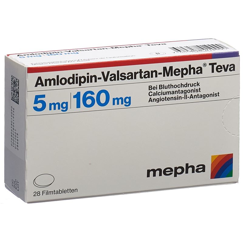 AMLODIPIN VALSARTAN Mepha Teva 5/160mg 28 Stk