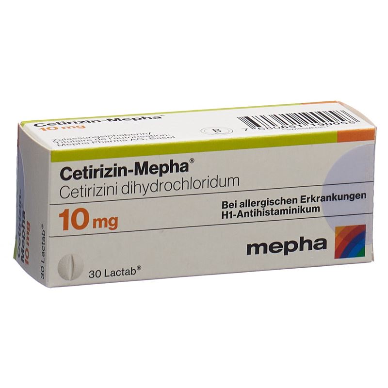 CETIRIZIN Mepha Lactab 10 mg 30 Stk