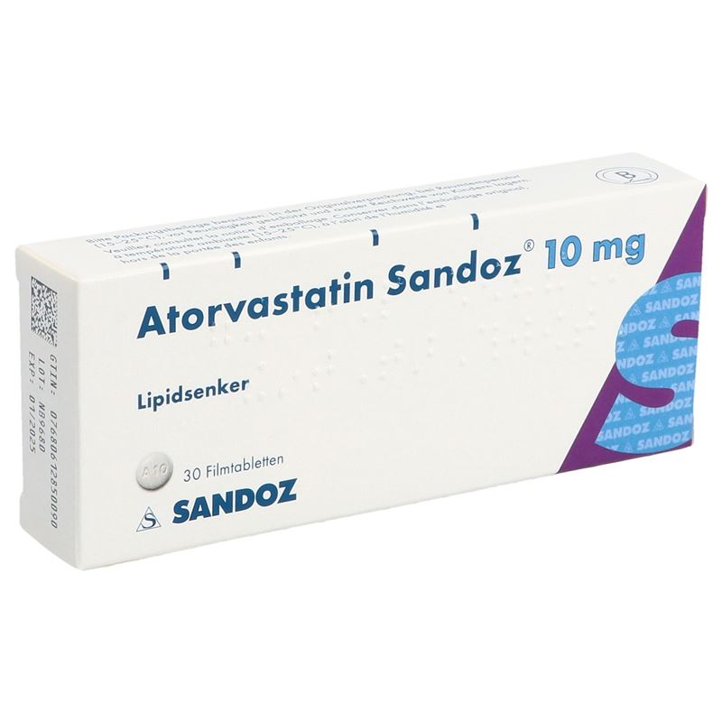 ATORVASTATIN Sandoz Filmtabl 10 mg 30 Stk