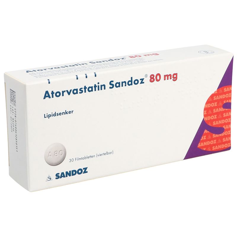 ATORVASTATIN Sandoz Filmtabl 80 mg 30 Stk