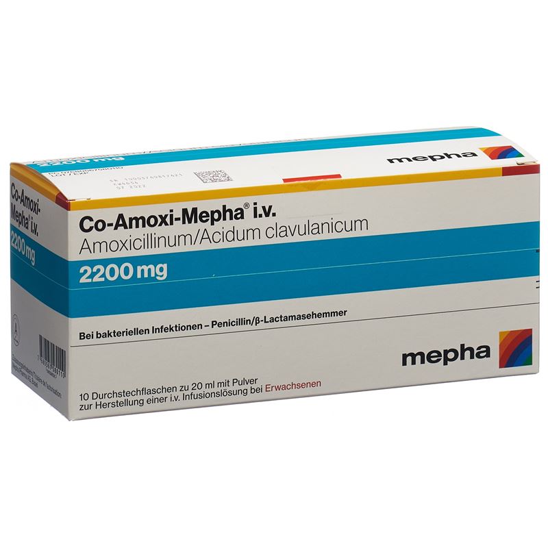 CO-AMOXI Mepha Trockensub 2200 mg Fl 20ml 10 Stk