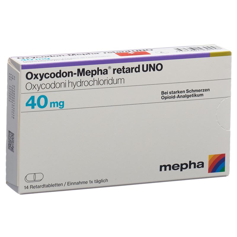 OXYCODON Mepha retard UNO Ret Tabl 40 mg 14 Stk