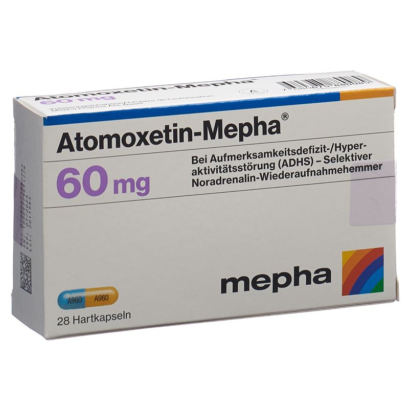 ATOMOXETIN Mepha Kaps 60 mg 28 Stk