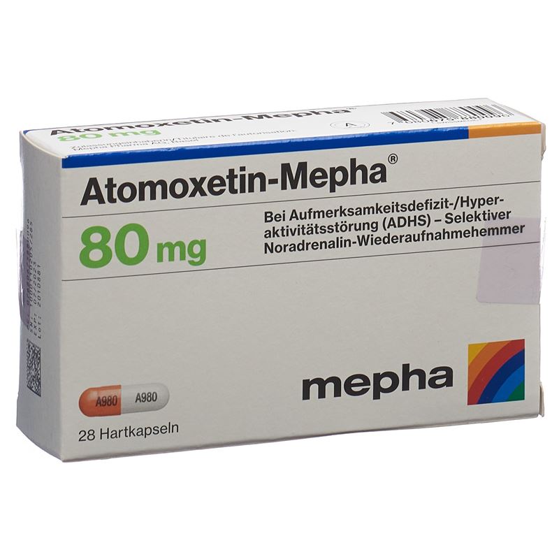 ATOMOXETIN Mepha Kaps 80 mg 28 Stk