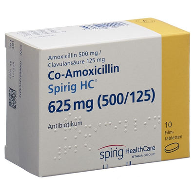 CO-AMOXICILLIN Spirig HC Filmtabl 625 mg 10 Stk