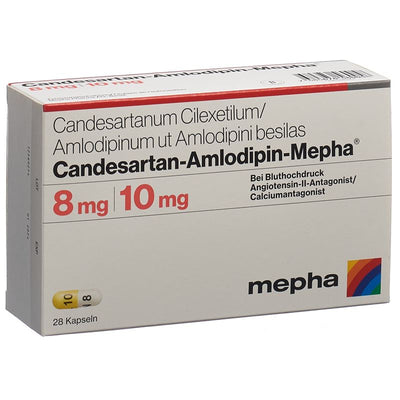 CANDESARTAN-AMLODIP Mepha Kaps 8mg/10mg 28 Stk