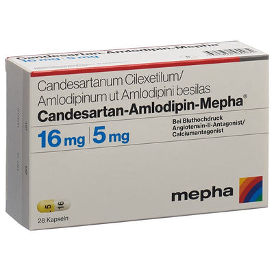 CANDESARTAN-AMLODIP Mepha Kaps 16mg/5mg 28 Stk