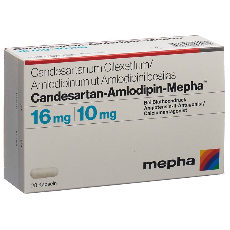 CANDESARTAN-AMLODIP Mepha Kaps 16mg/10mg 28 Stk