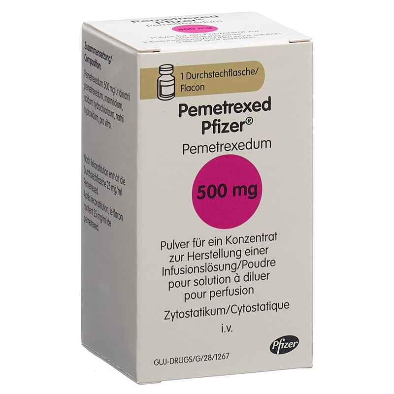 PEMETREXED Pfizer Trockensub 500 mg Durchstf