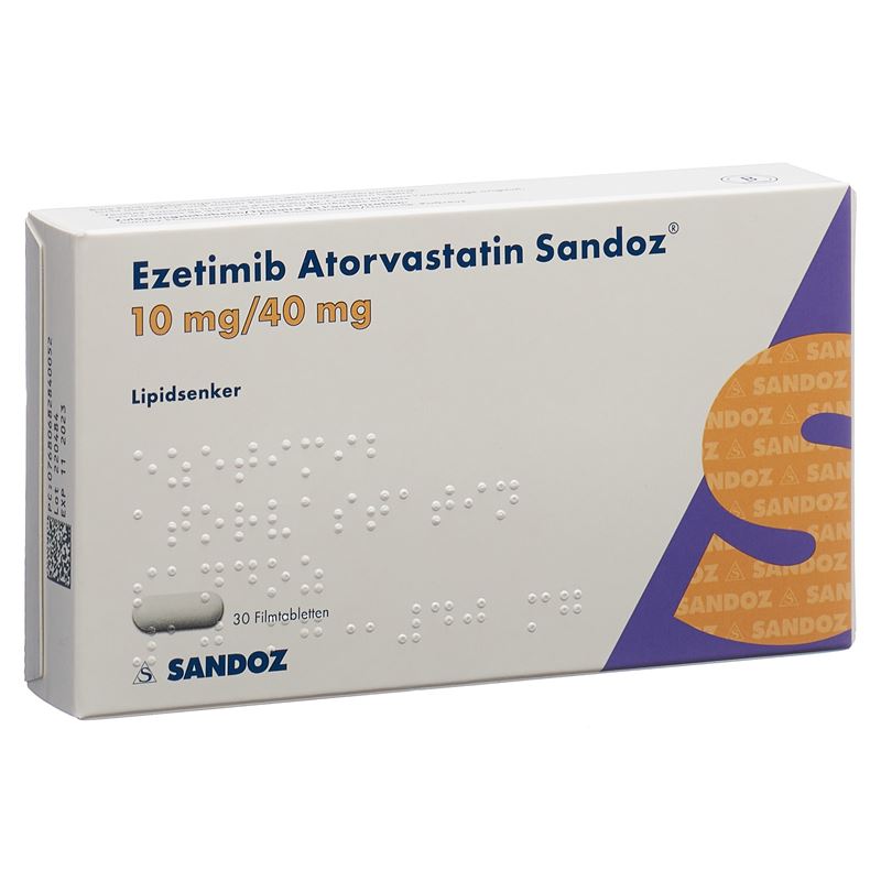 EZETIMIB Atorvast Sandoz Filmtabl 10/40mg 30 Stk