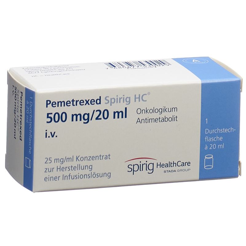 PEMETREXED Spirig HC Inf Konz 500 mg/20ml Durchstf