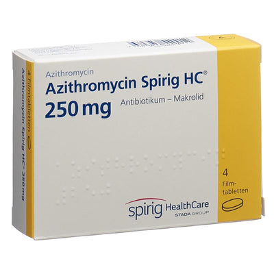 AZITHROMYCIN Spirig HC 250 mg 4 Stk