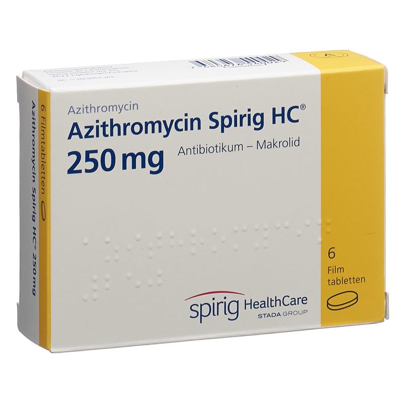 AZITHROMYCIN Spirig HC 250 mg 6 Stk