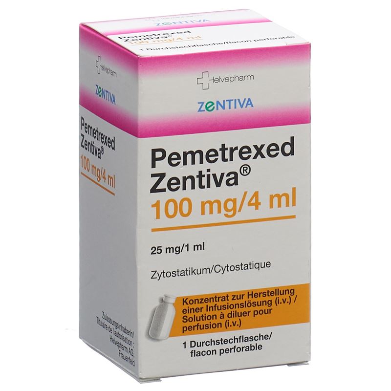 PEMETREXED Zentiva Inf Konz 100 mg/4ml Durchstf