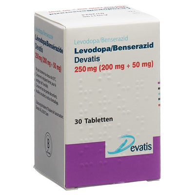 LEVODOPA/BENSERAZID Devatis Tabl 250 mg Fl 30 Stk