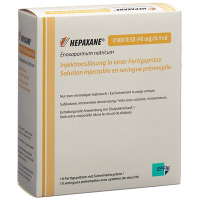 HEPAXANE Inj Lös 40 mg/0.4ml Fertspr 10 Stk