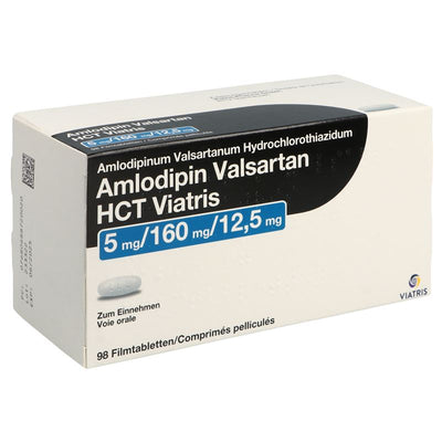 AMLODIPIN VALSARTAN HCT Viatris 5/160/12.5 98 Stk