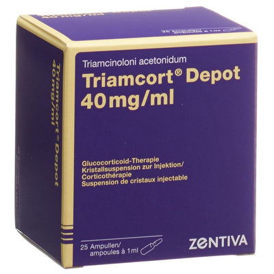 TRIAMCORT Depot Krist Susp 40 mg/ml 25 Amp 1 ml